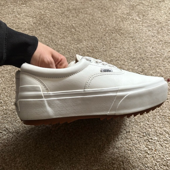 Van Era Stacked White Leather Sneakers - Picture 2 of 12